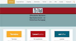 Desktop Screenshot of buecherei.bad-sobernheim.de