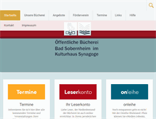 Tablet Screenshot of buecherei.bad-sobernheim.de